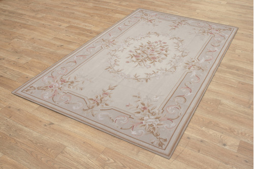 100% Wool Gold Aubusson Rugs and Carpets Handmade in China with a 5mm pile