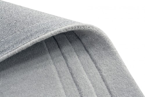 100% Wool Grey HHL012 Lippa Plain Carved Indian Rug Design Handtufted in India with a 13mm pile