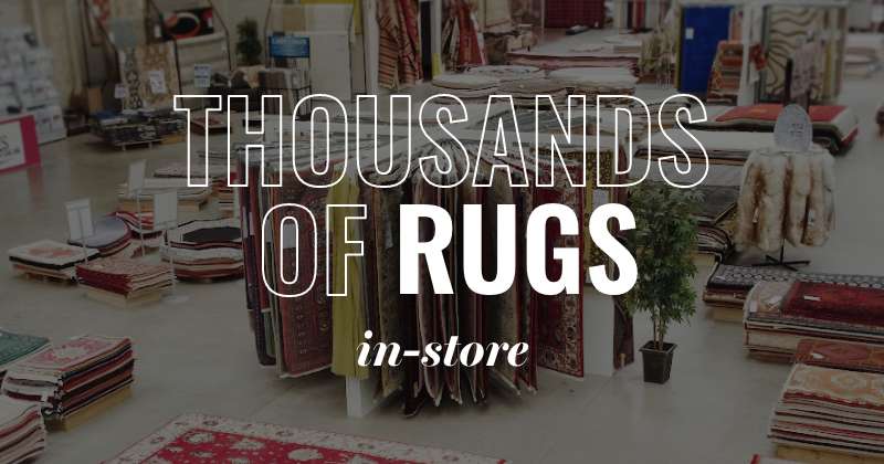 Thousands of rugs in-store - mobile