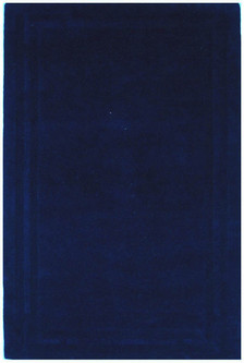 100% Wool Blue Lippa Plain Carved Indian Rug Design Handtufted in India with a 13mm pile Image 3