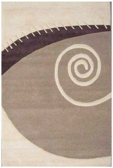 100% Wool Cream Laura Jade Indian Rug Design Handtufted in India with a 30mm pile Image 2