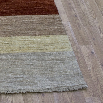 100% Wool Multi Afghan Modern Design AGM019000 205 x 153 Handknotted in Afghanistan with a 5mm pile Image 2