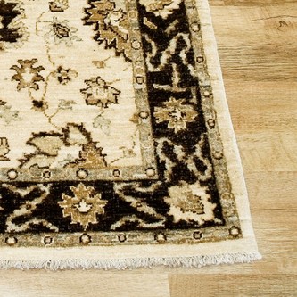 100% Wool Cream Afghan Veg Dye Rug AVE013054 150 x 92 Handknotted in Afghanistan with a 6mm pile Image 2
