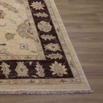 100% Wool Cream Afghan Veg Dye Rug AVE020054 2.28 x 1.52 Handknotted in Afghanistan with a 6mm pile Image 2