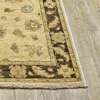 100% Wool Cream Afghan Veg Dye Rug AVE044054 239 x 99 Handknotted in Afghanistan with a 6mm pile Image 2