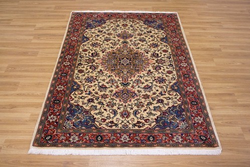 100% Wool Multi Persian Sarouk Rug PSA016000 1.61 x 1.08 Handknotted in Iran with a 14mm pile