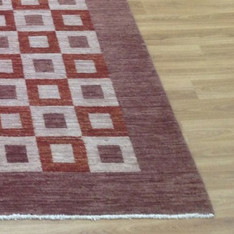 100% Wool Brown Afghan Modern Rug AGM022CHE 258x179Handknotted in Afghanistan with a 6mm pile