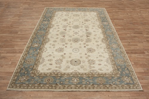 100% Wool Cream Afghan Rug AVE022F84 2.88 x 1.80 Handknotted in Afghanistan with a 6mm pile