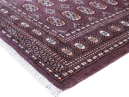 100% Wool Purple Fine Pakistan Bokhara Rug Design Handknotted in Pakistan with a 10mm pile Image 3