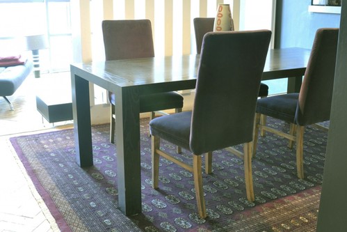 100% Wool Purple Fine Pakistan Bokhara Rug Design Handknotted in Pakistan with a 10mm pile