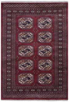 100% Wool Red Fine Pakistan Bokhara Rug Design Handknotted in Pakistan with a 10mm pile Image 2
