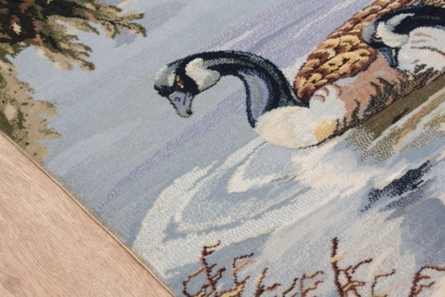 100% Silk Multi Zhenping Silk Picture Rug CFS003PIC 56x50 Handknotted in China with a 3mm pile Image 2