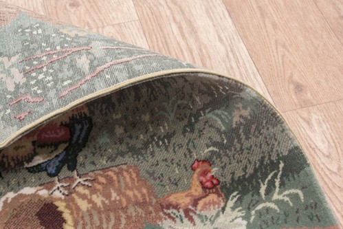 100% Silk Multi Zhenping Silk Picture Rug CFS004PIC 63x47 Handknotted in China with a 3mm pile Image 3