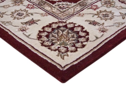 95% Wool / 5% Silk Red Royal Yelmi Rug Design Handtufted in China with a 12mm pile Image 2