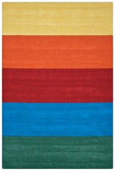 100% Wool Multi Ella Claire Vibrance Indian Rug Handmade in India with a 18mm pile Image 2