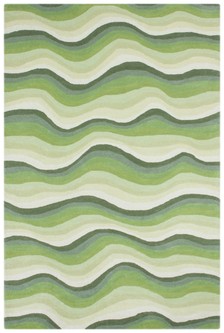 100% Wool Green Ella Claire Vibrance Indian Rug Handmade in India with a 18mm pile Image 2