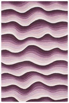 100% Wool Purple Ella Claire Vibrance Indian Rug Handmade in India with a 18mm pile Image 2