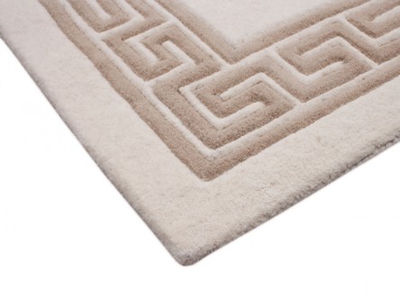 100% Wool Cream Mahal Indian Rug Design Handmade in India with a 18mm pile Image 4