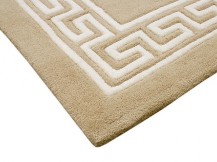 100% Wool Beige Mahal Indian Rug Design Handmade in India with a 18mm pile Image 3