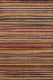 100% Wool Multi Ella Claire Stripes Handknotted in India with a 15mm pile Image 3