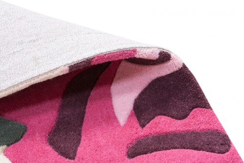 100% Wool Cream Ella Claire Exclusive Indian Rug Handmade in India with a 18mm pile Image 4