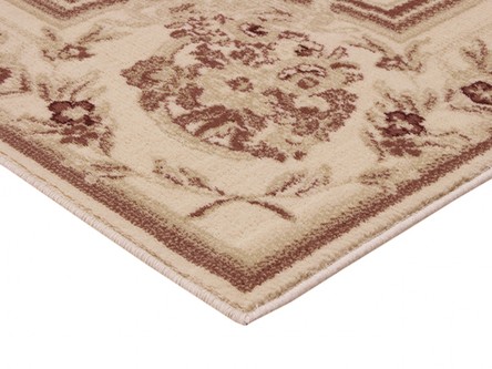 100% Wool Cream Kashimar Woven Rug Design Machine Woven in Egypt with a 12mm pile Image 3