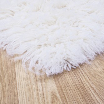 100% Wool Cream Flokati Luxury Super Rug Handknotted in Greece with a 25mm pile Image 3