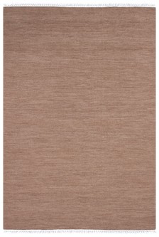 Wool woven onto Cotton Brown Indian Dhurrie Rug Handmade in India with a 5mm pile Image 2