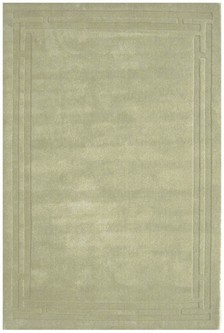 100% Wool Green Lippa Plain Carved Indian Rug Design Handtufted in India with a 13mm pile Image 2