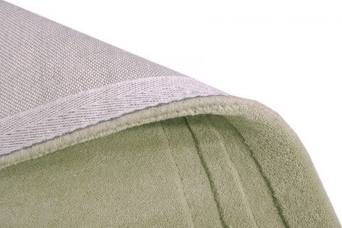 100% Wool Green Lippa Plain Carved Indian Rug Design Handtufted in India with a 13mm pile Image 4