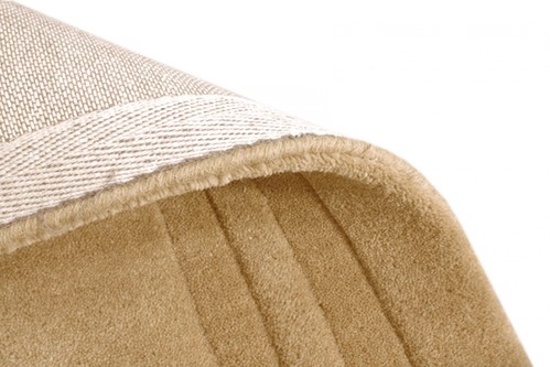 100% Wool Gold Lippa Plain Carved Indian Rug Design Handtufted in India with a 13mm pile Image 5