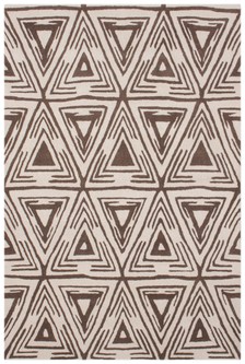 100% WOOL Cream Moroccan Style Tribal Rug Handmade in India with a pile Image 2