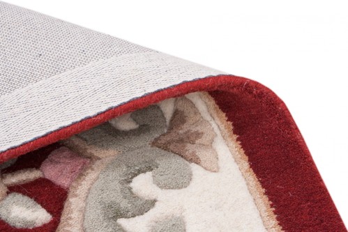 100% Wool Red Emperor Indian Rug Design HPR016 newspaper offer Handmade in India with a 15mm pile Image 3