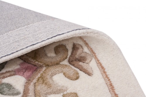 100% Wool Cream Emperor Indian Rug Design HPR023 newspaper offer Handmade in India with a 15mm pile Image 3