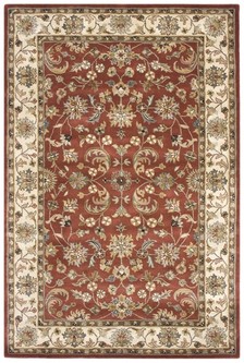 100% Wool Rust Indo Keshan Rug Design Handmade in India with a 15mm pile Image 2