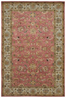 100% Wool Rose Indo Keshan Rug Design Handmade in India with a 15mm pile Image 2