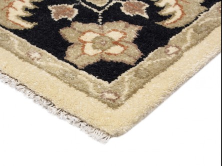 100% Wool Cream Indian Ziegler Rug Design Handmade in India with a 18mm pile Image 3