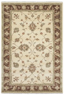 100% Wool Cream Indian Ziegler Rug Design Handmade in India with a 18mm pile Image 2