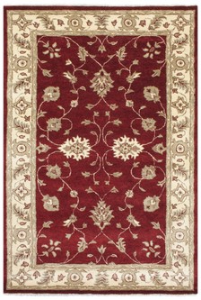 100% Wool Red Indian Ziegler Rug Design Handmade in India with a 18mm pile Image 2
