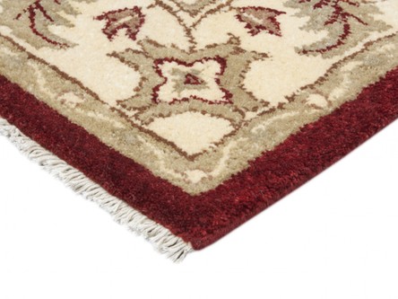 100% Wool Red Indian Ziegler Rug Design Handmade in India with a 18mm pile Image 3