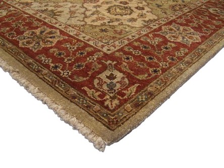 100% Twisted Argentine Wool Multi Jaipur Gazni Indian Rug Design Handknotted in India with a 12mm pile Image 3