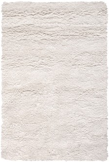 100% Wool Cream Lippa Handmade Woollen Shaggy Rug Handwoven in India with a 40mm pile Image 3