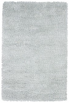 100% Wool Blue Lippa Handmade Woollen Shaggy Rug Handwoven in India with a 40mm pile Image 3