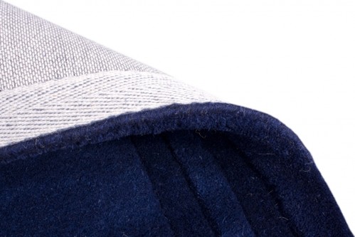 100% Wool Blue Lippa Plain Carved Indian Rug Design Handtufted in India with a 13mm pile Image 5