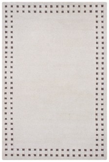 100% Wool Cream Indian Mahal Basket Weave Design Handmade in India with a 18mm pile Image 2