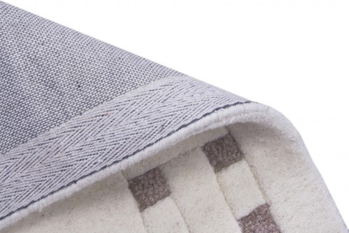 100% Wool Cream Indian Mahal Basket Weave Design Handmade in India with a 18mm pile Image 4