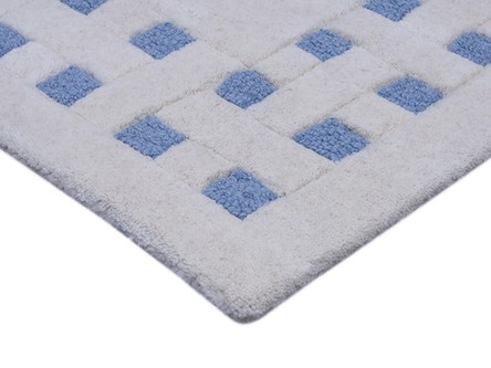 100% Wool Cream Indian Mahal Basket Weave Design Handmade in India with a 18mm pile Image 3