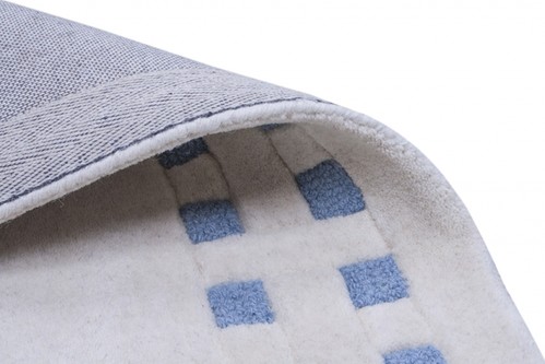 100% Wool Cream Indian Mahal Basket Weave Design Handmade in India with a 18mm pile Image 4