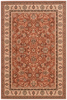 100% Wool Rust Kashmir Woven Rug Design Machine Woven T5 Grade in Belgium with a 10mm pile Image 2