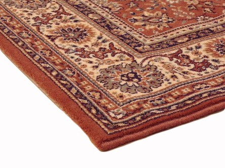 100% Wool Rust Kashmir Woven Rug Design Machine Woven T5 Grade in Belgium with a 10mm pile Image 3